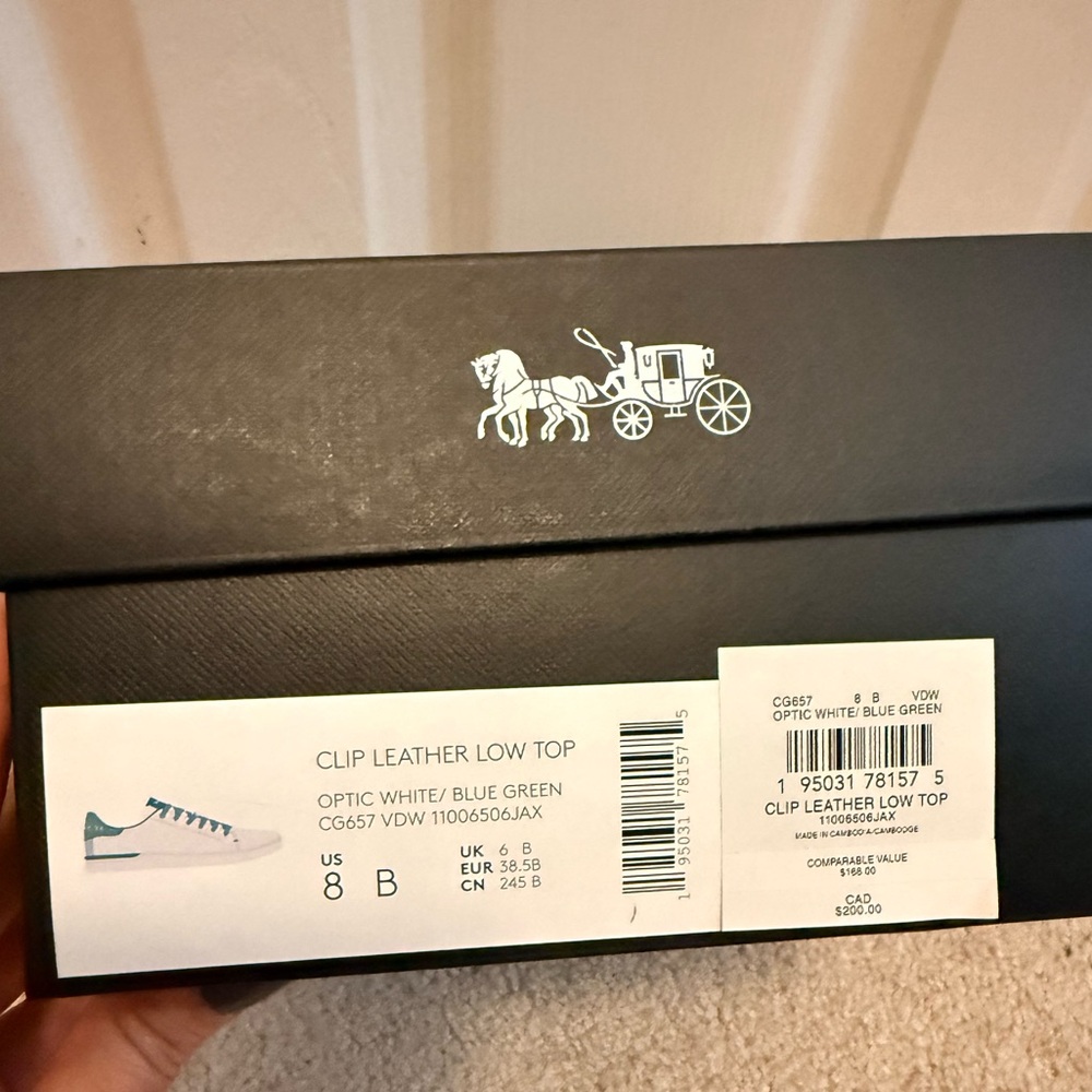 Coach Aqua and White sneakers size 8 - Picture 5 of 5